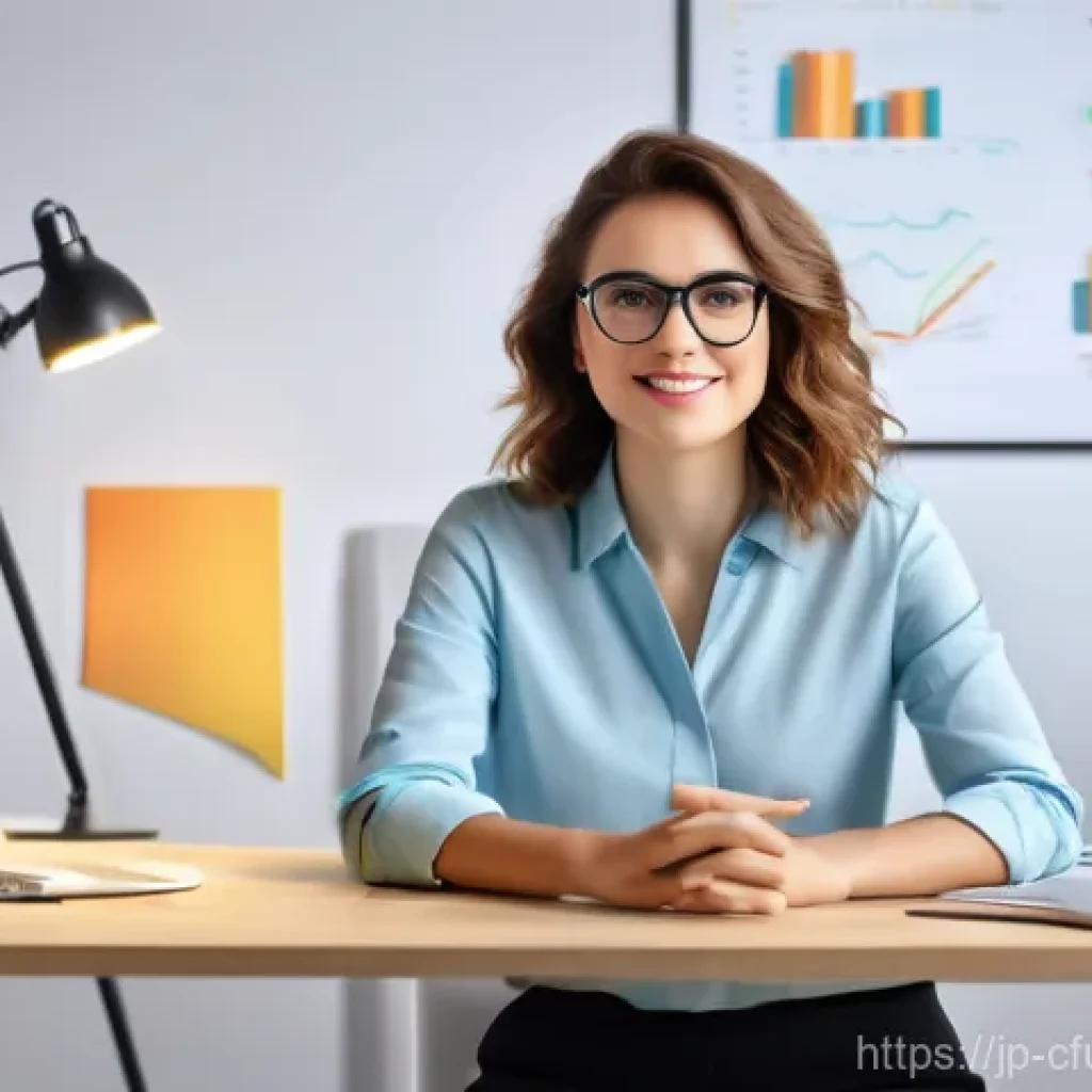 크라우드펀딩 플랫폼의 데이터 분석 툴 - **Prompt:** A neatly dressed, professional woman in her late 20s to early 30s sits comfortably at a ...