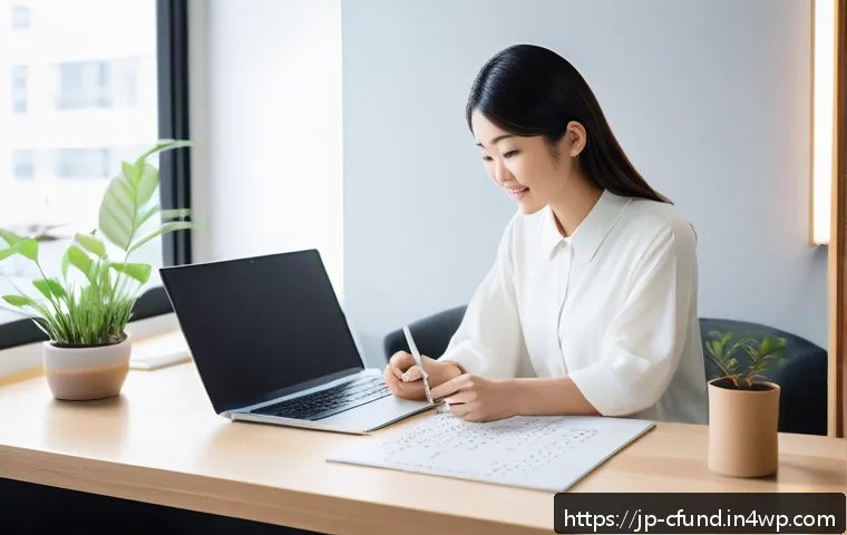 크라우드펀딩을 통한 제품 개발 과정 - A modern Japanese entrepreneur presenting a crowdfunding project in a bright, stylish home office fi...